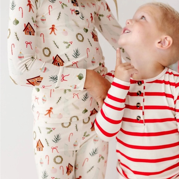🎁🎅🏼🎄LOU LOU Christmas 3-Piece pajama set- baby 12/18 🎄🎅🏼🎁 - Picture 4 of 7